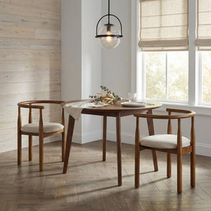 Modern Dining Chair Set of 2 with Solid Wood Legs