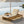 Teak Finish Acacia Wood Chaise Lounge with 1.57-Inch Cushion