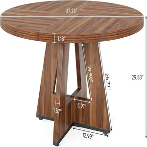 Round Dining Cross Base Kitchen Table