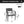 Outdoor Patio Dining Chairs With Outdoor Grade Sunbrella Fabric Cushions, Tapered Feet (Set of 4) - Ember Black