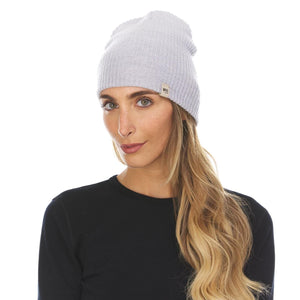Midweight Knit Wool Beanie - 100% Merino Wool