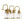 3 Lights Brush Vanity Light - Clear / Gold