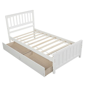 Platform Bed With Two Drawers