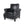 Contemporary Black PU Club Chair with Nailhead Trim and Rolled Armrests