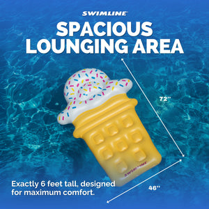 Swimline Ice Cream Dream Float Inflatable Swimming Pool Floating Lounger Raft
