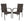 65464 Hialeah Wicker Dining Chair Set, Woven All Weather Steel Powder Coated Frame Lightweight Indoor Outdoor Porch Backyard Garden Balcony - Set of 2