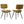 Tufted Side Chairs Upholstery And Tapered Legs (Set of 2) - Camel