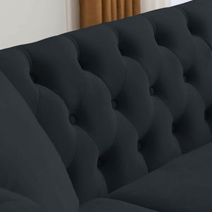Chesterfield Sofa With Rolled Arms And Nailhead Trim