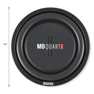 MB Quart DS1-304 400 Watt 12 Inch Slim Shallow Subwoofer Car/Truck DVC Sub