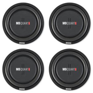 MB Quart DS1-304 1600 Watt 12 Inch Slim Shallow Automotive Subwoofers, 4 Piece