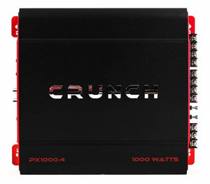 Crunch 12 Inch 4 Ohm Car Subwoofer Speaker (2 Pack) with A/B Class Car Amplifier