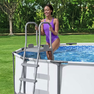 Bestway Flowclear 52 Inch Safe Ladder Steps for Above Ground Swimming Pools
