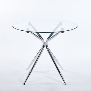 Compact Dining Table With Glass Top