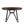 Mid Century Modern Round Dining Table with Metal Legs and Open Shelf