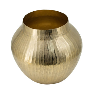 11x11x9" Aluminum Chisel Flower Vase
