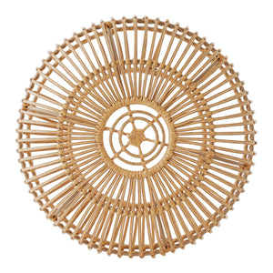 Coffee Table - Bohemian Faux Rattan Weave Accent Table