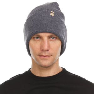 Midweight Merino Wool Knit Cuff Beanie | 100% Merino Wool