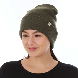 Midweight Merino Wool Knit Cuff Beanie | 100% Merino Wool