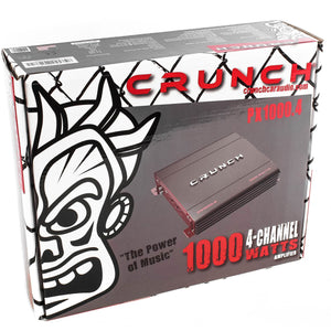 Crunch PX-1000.4 1000W Car Stereo Amp & Soundstorm AKS8 8 Gauge Amp Wiring Kit
