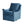 Swivel Chair With Curved Arms And Straight Back - Blue