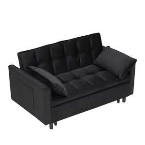 Sofa Bed With Pockets, 3 In 1 Convertible For Living Room