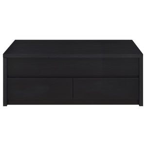 Canyon - Lift Top Table With Dual Drawers Storage Solution - Black
