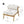 La Fiora Outdoor Patio Iron Club Chair (Set of 2) - Off White / Teak