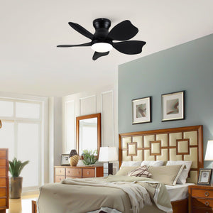 Low Profile Flush Mount Ceiling Fan With Light