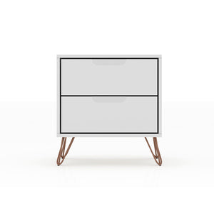 Rockefeller - Nightstand With 2 Drawers - White
