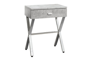 Accent Side X Table With Storage Drawer