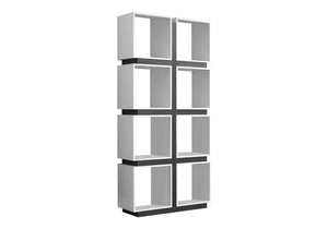 Contemporary 5-Tier White Bookshelf