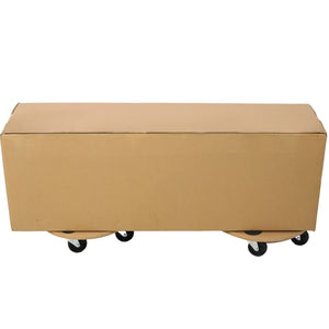Furniture Moving Dolly, Heavy Duty Wood Rolling Mover With Wheels For Piano Couch Fridge Heavy Items, Securely Holds 500 Lbs (2 Piece Round Platform) - Natural