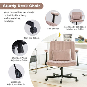 Criss Cross Armrest Office Chair With Wheels