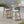 Outdoor Bar Height Metal Frame Counter Stools with Scallop-Shaped Backrest & Water-Resistant Cushions