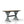 X Based Counter Height Dining Table - Aqua Blue