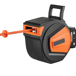 Retractable Air Hose Reel, 3/8 in x 50 ft Hybrid Air Hose
