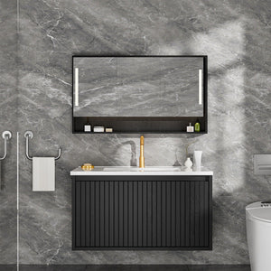 Wall Mounted Floating Bathroom Vanity With Sink and Drawers