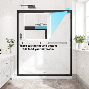 55"-60" W x 72" H Matte Shower Door