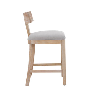27" Counter Stools Set of 2, Upholstered Counter Height Bar Stools