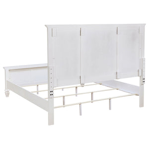 Chelema - Eastern King Panel Bed - Cream White