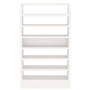 8 Tier Tall Shoe Rack, Wooden Shoe Storage Cabinet, Entryway Organizer - White