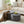 Modern Upholstered Round Coffee Table For Living Room (Set of 2)