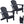 Adirondack Chairs Set of 2, Plastic HDPE Folding Outdoor Chairs with Cup Holder