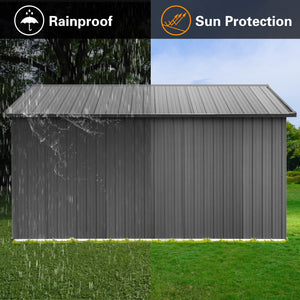 12x10 Ft Metal Garden Shed for Outdoor Storage