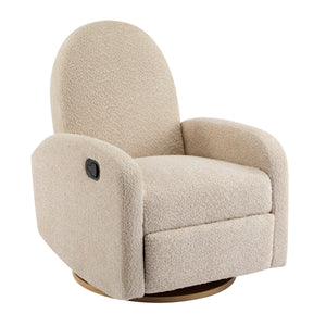 360 Swivel and Glider Recliner Chair - Almond