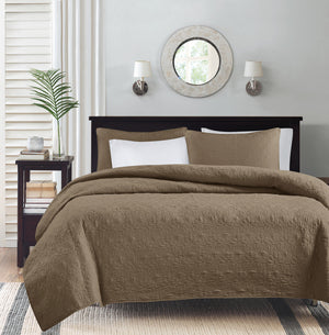 Reversible Quilt Set Mocha King/Cal King