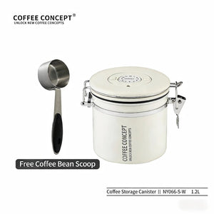 Best Airtight Coffee Canister for Fresh Beans - Vacuum Seal One-Way Valve 1.2L/1.5L Under $12