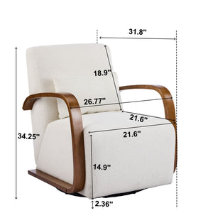 Swivel Accent Rotatable Ergonomic Single Chair For Living Room