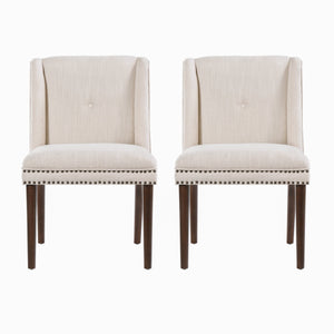 Light Luxury Rivet Upholstered Dining Chair Set of 2