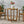 Outdoor Circular Wood Bistro Table With Curved Legs And Slat Panel Table Top - Teak